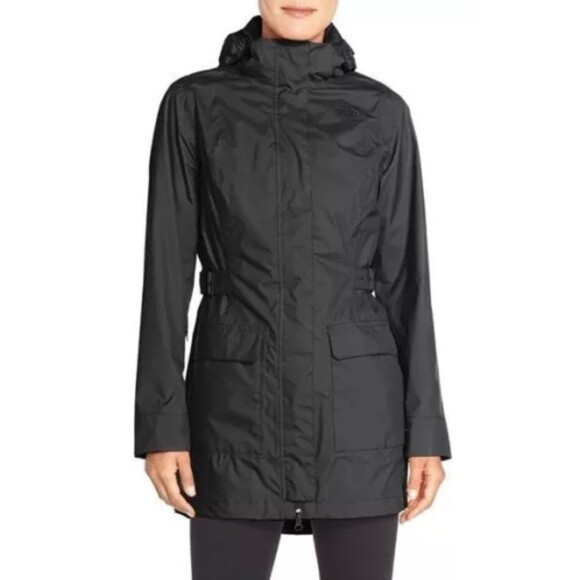 The North Face Tomales Bay DryVent Jacket Women XS Blue Full Zip Hooded Long - Picture 2 of 16